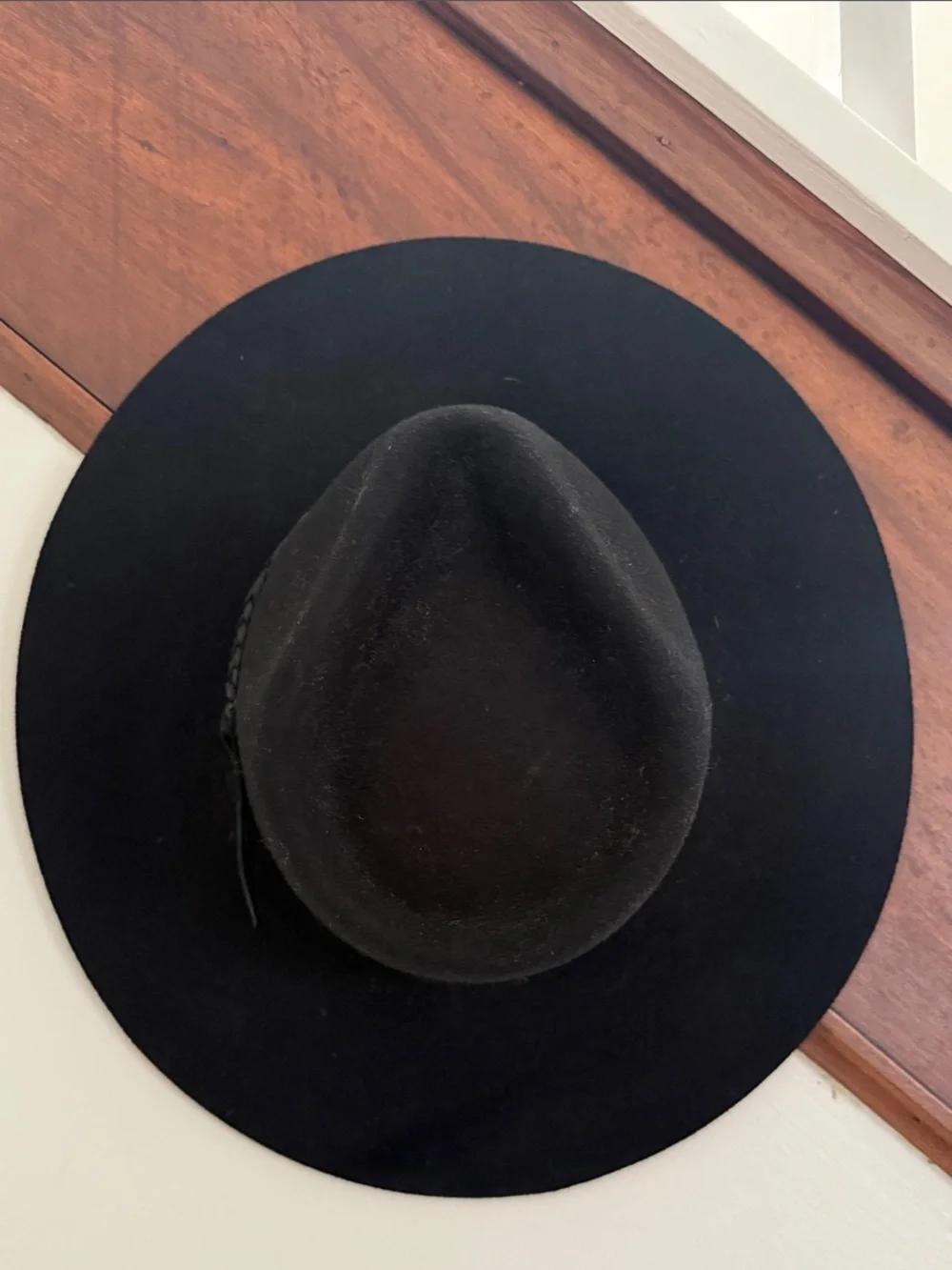 Le Souk Hampui Hat- Black Felt Wide-Brim size 57 (medium)- sustainable artisan